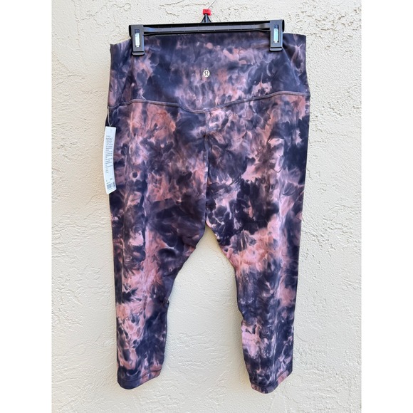Lululemon NEW Black Crop Leggings Tye Dye Align Athleisure Workout Yoga - Picture 5 of 8